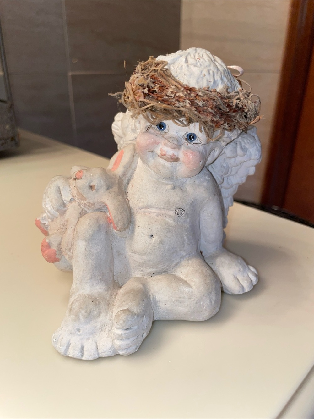 Vintage Dreamsicles 1991 Cherub Angel with Bunny “Best Pals” (DC103) 5” High